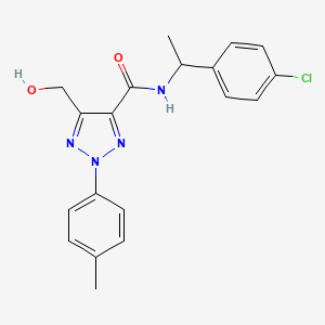 N-[1-(4-chlorophenyl)ethyl]-5-(hydroxymethyl)-2-(4-methylphenyl)-2H-1,2,3-triazole-4-carboxamide