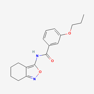 molecular formula C17H20N2O3 B11382578 3-propoxy-N-(4,5,6,7-tetrahydro-2,1-benzoxazol-3-yl)benzamide 