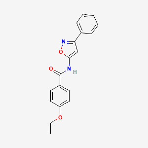 molecular formula C18H16N2O3 B11382592 4-ethoxy-N-(3-phenyl-1,2-oxazol-5-yl)benzamide 