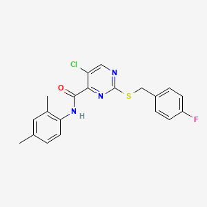 5-chloro-N-(2,4-dimethylphenyl)-2-[(4-fluorobenzyl)sulfanyl]pyrimidine-4-carboxamide