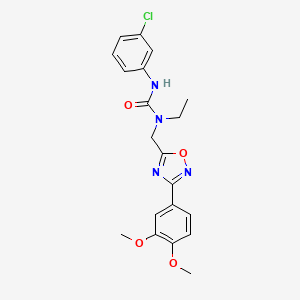 3-(3-Chlorophenyl)-1-{[3-(3,4-dimethoxyphenyl)-1,2,4-oxadiazol-5-yl]methyl}-1-ethylurea