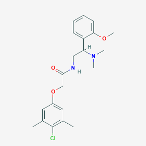 molecular formula C21H27ClN2O3 B11382628 2-(4-chloro-3,5-dimethylphenoxy)-N-[2-(dimethylamino)-2-(2-methoxyphenyl)ethyl]acetamide 