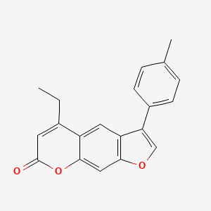 molecular formula C20H16O3 B11382641 5-ethyl-3-(4-methylphenyl)-7H-furo[3,2-g]chromen-7-one 