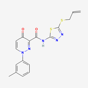 1-(3-methylphenyl)-4-oxo-N-[5-(prop-2-en-1-ylsulfanyl)-1,3,4-thiadiazol-2-yl]-1,4-dihydropyridazine-3-carboxamide