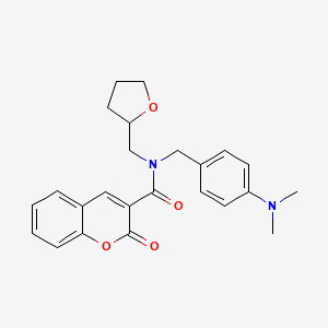 N-[4-(dimethylamino)benzyl]-2-oxo-N-(tetrahydrofuran-2-ylmethyl)-2H-chromene-3-carboxamide