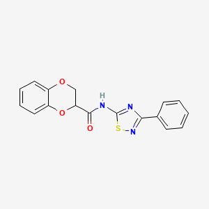 molecular formula C17H13N3O3S B11382680 N-(3-phenyl-1,2,4-thiadiazol-5-yl)-2,3-dihydro-1,4-benzodioxine-2-carboxamide 