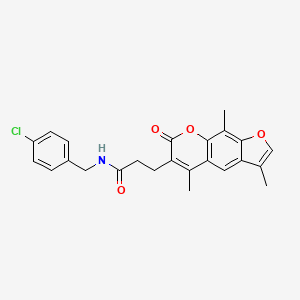 N-(4-chlorobenzyl)-3-(3,5,9-trimethyl-7-oxo-7H-furo[3,2-g]chromen-6-yl)propanamide