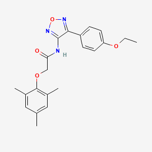 molecular formula C21H23N3O4 B11382737 N-[4-(4-ethoxyphenyl)-1,2,5-oxadiazol-3-yl]-2-(2,4,6-trimethylphenoxy)acetamide 