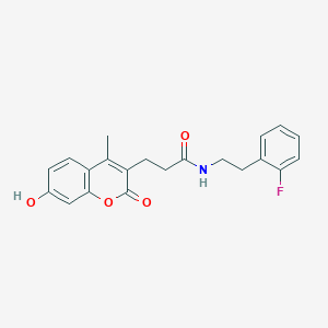 N-[2-(2-fluorophenyl)ethyl]-3-(7-hydroxy-4-methyl-2-oxo-2H-chromen-3-yl)propanamide