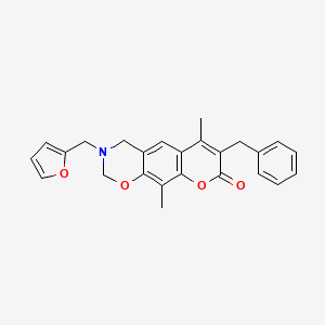 7-benzyl-3-(furan-2-ylmethyl)-6,10-dimethyl-3,4-dihydro-2H,8H-chromeno[6,7-e][1,3]oxazin-8-one