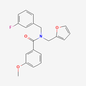 N-(3-fluorobenzyl)-N-(furan-2-ylmethyl)-3-methoxybenzamide