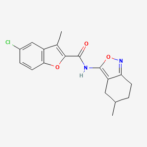 5-chloro-3-methyl-N-(5-methyl-4,5,6,7-tetrahydro-2,1-benzoxazol-3-yl)-1-benzofuran-2-carboxamide