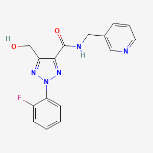 molecular formula C16H14FN5O2 B11382790 2-(2-fluorophenyl)-5-(hydroxymethyl)-N-(pyridin-3-ylmethyl)-2H-1,2,3-triazole-4-carboxamide 