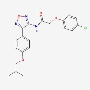 2-(4-chlorophenoxy)-N-{4-[4-(2-methylpropoxy)phenyl]-1,2,5-oxadiazol-3-yl}acetamide