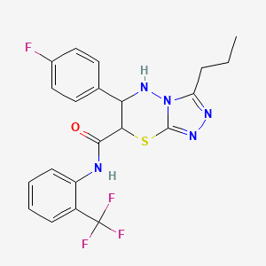 6-(4-fluorophenyl)-3-propyl-N-[2-(trifluoromethyl)phenyl]-6,7-dihydro-5H-[1,2,4]triazolo[3,4-b][1,3,4]thiadiazine-7-carboxamide