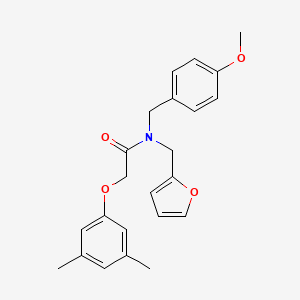 molecular formula C23H25NO4 B11382822 2-(3,5-dimethylphenoxy)-N-(furan-2-ylmethyl)-N-(4-methoxybenzyl)acetamide 