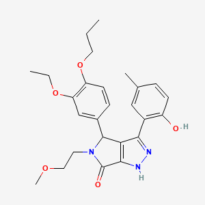 4-(3-ethoxy-4-propoxyphenyl)-3-(2-hydroxy-5-methylphenyl)-5-(2-methoxyethyl)-4,5-dihydropyrrolo[3,4-c]pyrazol-6(1H)-one