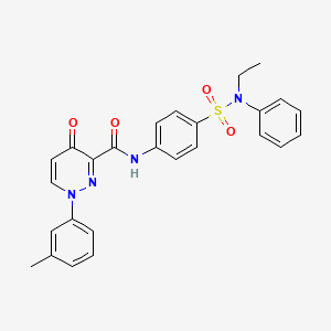 N-{4-[ethyl(phenyl)sulfamoyl]phenyl}-1-(3-methylphenyl)-4-oxo-1,4-dihydropyridazine-3-carboxamide