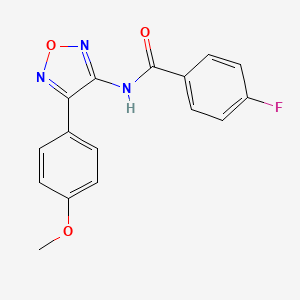 molecular formula C16H12FN3O3 B11382870 4-fluoro-N-[4-(4-methoxyphenyl)-1,2,5-oxadiazol-3-yl]benzamide 