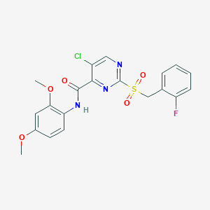 5-chloro-N-(2,4-dimethoxyphenyl)-2-[(2-fluorobenzyl)sulfonyl]pyrimidine-4-carboxamide