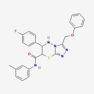 6-(4-fluorophenyl)-N-(3-methylphenyl)-3-(phenoxymethyl)-6,7-dihydro-5H-[1,2,4]triazolo[3,4-b][1,3,4]thiadiazine-7-carboxamide