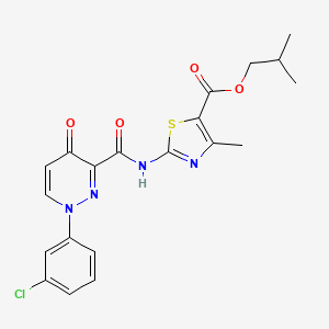 Isobutyl 2-({[1-(3-chlorophenyl)-4-oxo-1,4-dihydropyridazin-3-yl]carbonyl}amino)-4-methyl-1,3-thiazole-5-carboxylate