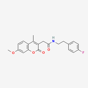 N-[2-(4-fluorophenyl)ethyl]-2-(7-methoxy-4-methyl-2-oxo-2H-chromen-3-yl)acetamide