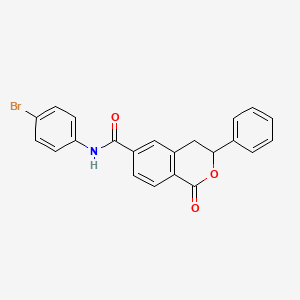 molecular formula C22H16BrNO3 B11382912 N-(4-bromophenyl)-1-oxo-3-phenyl-3,4-dihydro-1H-isochromene-6-carboxamide 