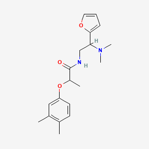 N-[2-(dimethylamino)-2-(furan-2-yl)ethyl]-2-(3,4-dimethylphenoxy)propanamide