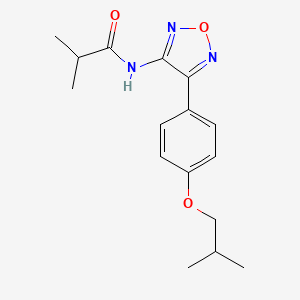 2-methyl-N-{4-[4-(2-methylpropoxy)phenyl]-1,2,5-oxadiazol-3-yl}propanamide