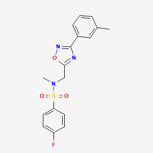 4-fluoro-N-methyl-N-{[3-(3-methylphenyl)-1,2,4-oxadiazol-5-yl]methyl}benzenesulfonamide