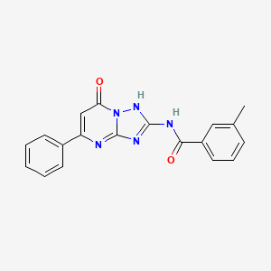 molecular formula C19H15N5O2 B11382940 3-methyl-N-(7-oxo-5-phenyl-4,7-dihydro[1,2,4]triazolo[1,5-a]pyrimidin-2-yl)benzamide 