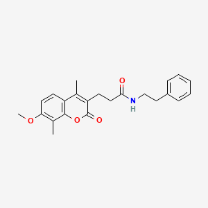 3-(7-methoxy-4,8-dimethyl-2-oxo-2H-chromen-3-yl)-N-(2-phenylethyl)propanamide