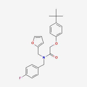 molecular formula C24H26FNO3 B11382976 2-(4-tert-butylphenoxy)-N-(4-fluorobenzyl)-N-(furan-2-ylmethyl)acetamide 