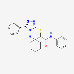 molecular formula C22H23N5OS B11382986 N,3'-diphenylspiro[cyclohexane-1,6'-[1,2,4]triazolo[3,4-b][1,3,4]thiadiazine]-7'-carboxamide 