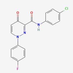 molecular formula C17H11ClFN3O2 B11382999 N-(4-chlorophenyl)-1-(4-fluorophenyl)-4-oxo-1,4-dihydropyridazine-3-carboxamide 