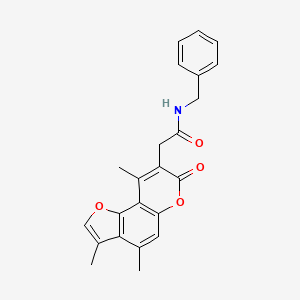 N-benzyl-2-(3,4,9-trimethyl-7-oxo-7H-furo[2,3-f]chromen-8-yl)acetamide