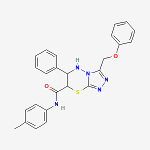 N-(4-methylphenyl)-3-(phenoxymethyl)-6-phenyl-6,7-dihydro-5H-[1,2,4]triazolo[3,4-b][1,3,4]thiadiazine-7-carboxamide