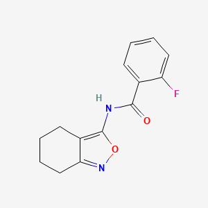 2-fluoro-N-(4,5,6,7-tetrahydro-2,1-benzoxazol-3-yl)benzamide