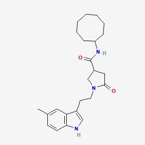 N-cyclooctyl-1-[2-(5-methyl-1H-indol-3-yl)ethyl]-5-oxopyrrolidine-3-carboxamide