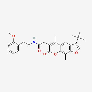 2-(3-tert-butyl-5,9-dimethyl-7-oxo-7H-furo[3,2-g]chromen-6-yl)-N-[2-(2-methoxyphenyl)ethyl]acetamide