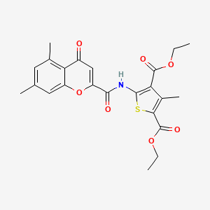 diethyl 5-{[(5,7-dimethyl-4-oxo-4H-chromen-2-yl)carbonyl]amino}-3-methylthiophene-2,4-dicarboxylate