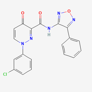 1-(3-chlorophenyl)-4-oxo-N-(4-phenyl-1,2,5-oxadiazol-3-yl)-1,4-dihydropyridazine-3-carboxamide