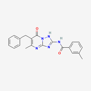 N-(6-benzyl-5-methyl-7-oxo-4,7-dihydro[1,2,4]triazolo[1,5-a]pyrimidin-2-yl)-3-methylbenzamide