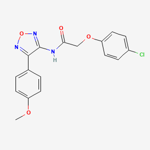 molecular formula C17H14ClN3O4 B11383164 2-(4-chlorophenoxy)-N-[4-(4-methoxyphenyl)-1,2,5-oxadiazol-3-yl]acetamide 