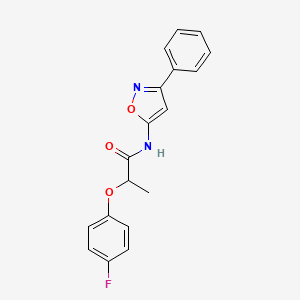 2-(4-fluorophenoxy)-N-(3-phenyl-1,2-oxazol-5-yl)propanamide