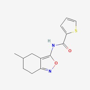 molecular formula C13H14N2O2S B11383195 N-(5-methyl-4,5,6,7-tetrahydro-2,1-benzoxazol-3-yl)thiophene-2-carboxamide 