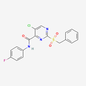 2-benzylsulfonyl-5-chloro-N-(4-fluorophenyl)pyrimidine-4-carboxamide