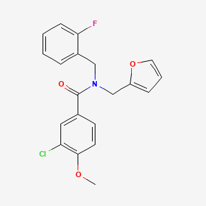 3-chloro-N-(2-fluorobenzyl)-N-(furan-2-ylmethyl)-4-methoxybenzamide