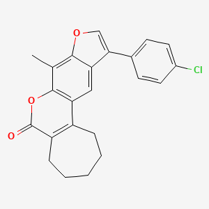 11-(4-chlorophenyl)-8-methyl-2,3,4,5-tetrahydrocyclohepta[c]furo[3,2-g]chromen-6(1H)-one